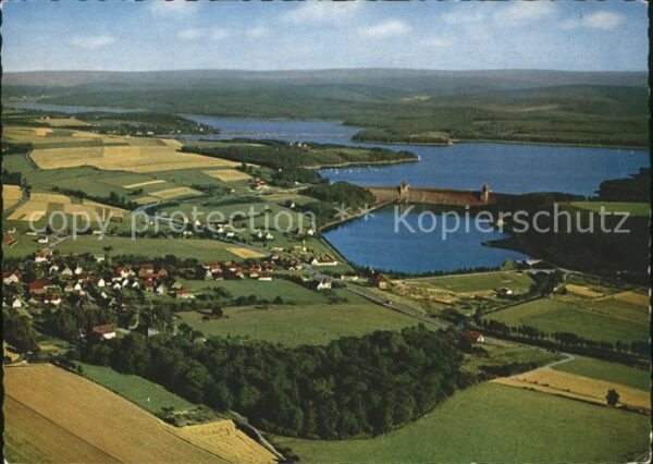 Moehnesee Fliegeraufnahme Talsperre