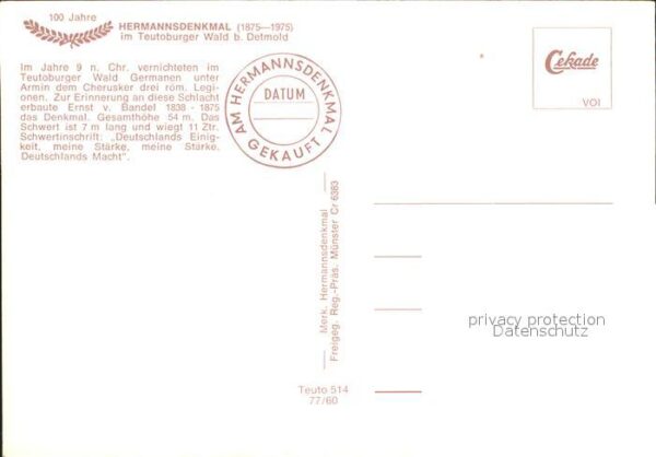 Teutoburgerwald Fliegeraufnahme Hermannsdenkmal – Bild 2
