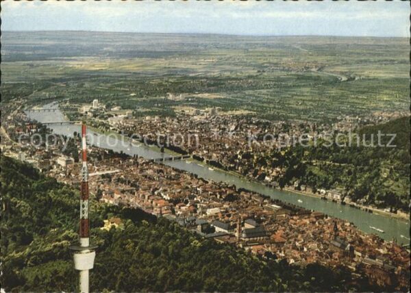 Koenigstuhl Heidelberg Blick vom Fernsehturm