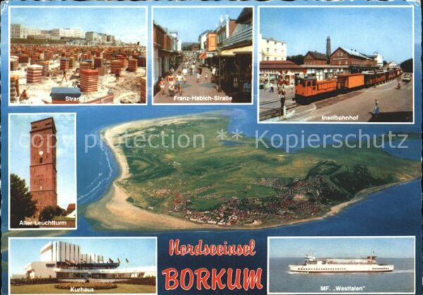 Borkum Fliegeraufnahme Inselbahnhof Franz-Habi