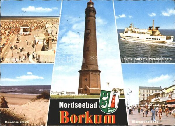 Borkum Neuer Leuchtturm Fähere Bismarkstrasse
