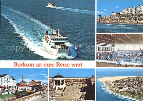 Borkum Seewasser Wellenschwimmbad Bahnhof Damp