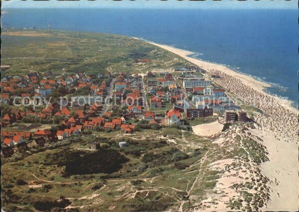 Wangerooge Nordseebad Fliegeraufnahme Strand Ort
