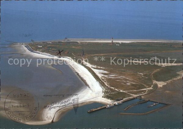 Wangerooge Nordseebad Fliegeraufnahme Hafen Westteil