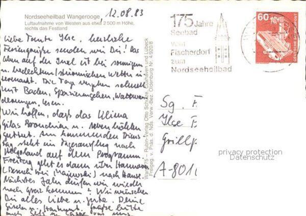 Wangerooge Nordseebad Fliegeraufnahme Westteil Festland – Bild 2