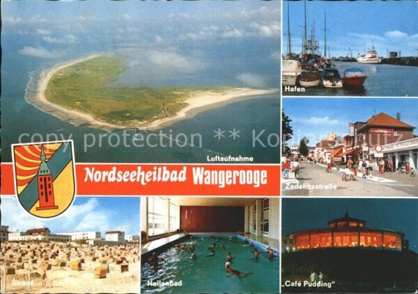 Wangerooge Nordseebad Fliegeraufnahme Hafen Zedeliusstrasse C