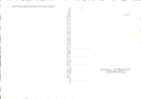 Wangerooge Nordseebad Fliegeraufnahme Hafen Zedeliusstrasse C – Bild 2