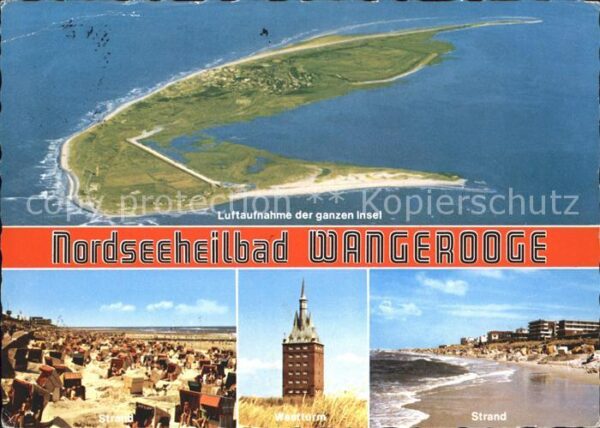 Wangerooge Nordseebad Fliegeraufnahme Strand Westturm