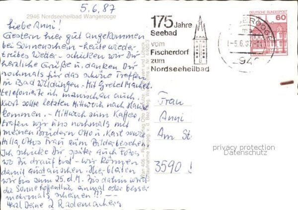 Wangerooge Nordseebad Fliegeraufnahme Bahnhof Neuer Leuchturm – Bild 2