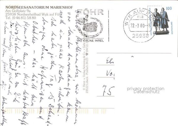Wyk Foehr Sanatorium Marienhof – Bild 2