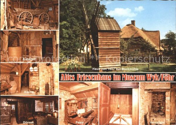 Wyk Foehr Altes Friesenhaus Bockmühle Pesel Herds