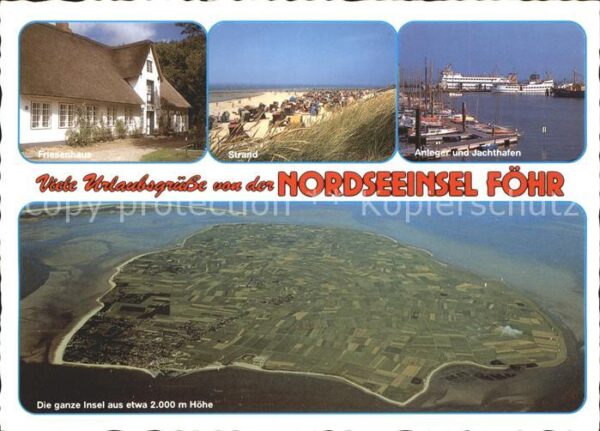 Wyk Foehr Fliegeraufnahme Strand Friesenhaus Anle