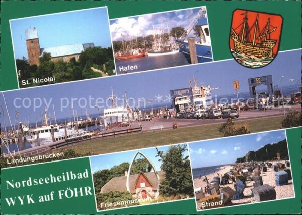 Wyk Foehr Landungsbrücken St. Nicolai Hafen Stran