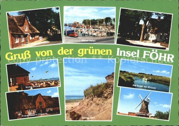 Wyk Foehr Mühle Hafen Strand
