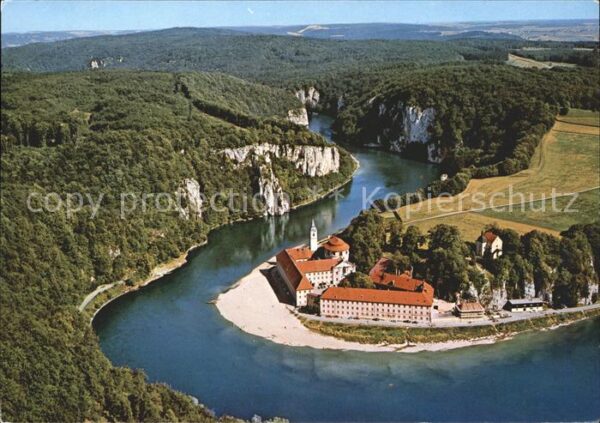 Eichstaett Oberbayern Fliegeraufnahme Kloster Weltenburg
