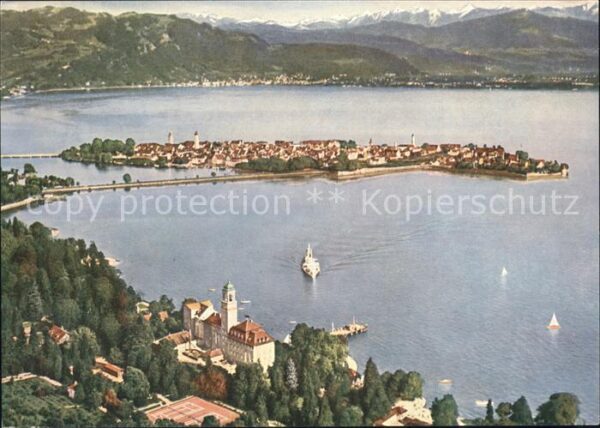 Lindau Bodensee Hotel Bad Schachen Dampfer Fliegeraufna