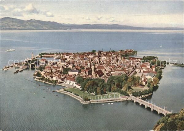 Lindau Bodensee Fliegeraufnahme Ostansicht