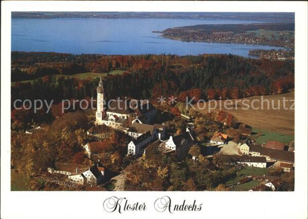 Andechs Fliegeraufnahme Kloster Blick Ammersee