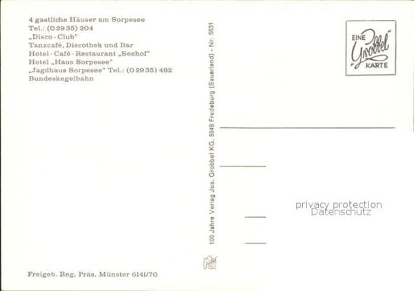 Sorpesee Sauerland Fliegeraufnahme Hotel Restaurant Seehof – Bild 2