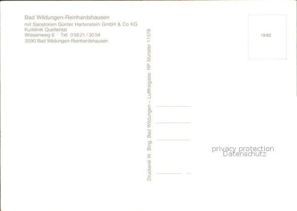 Reinhardshausen Bad Wildungen Fliegeraufnahme Sanatorie – Bild 2