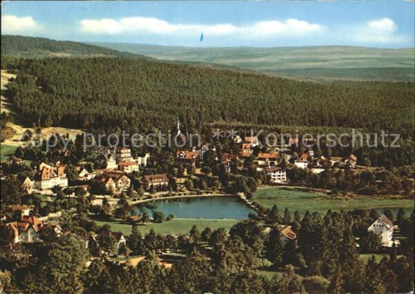 Hahnenklee-Bockswiese Harz Fliegeraufnahme Teich Ort