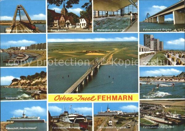 Fehmarn Fehmarnsund-Brücke Wellenbad Burg Kirch