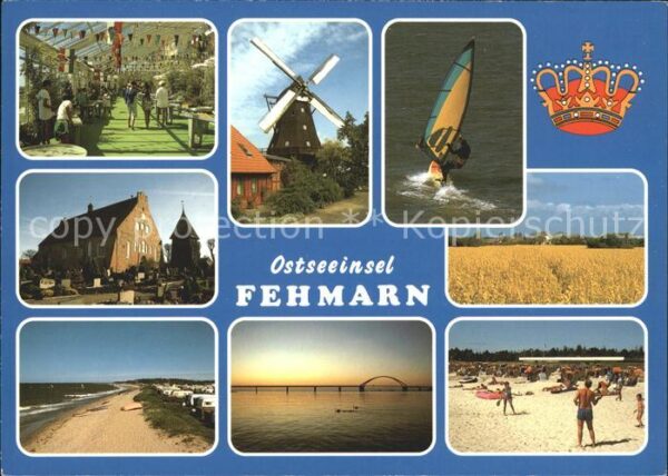 Fehmarn Segelboot Strand Brücke Kirche