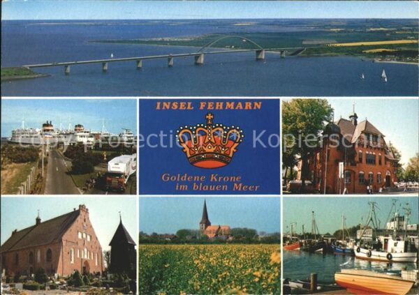 Fehmarn Brücke Kirche Segelboote Fähre