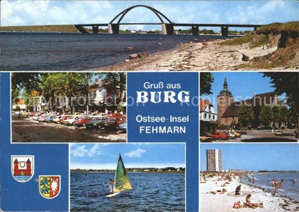 Burg Fehmarn Brücke Strand Segelboot