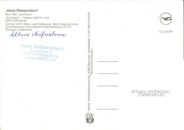 Fichtelberg Bayreuth Haus Siebenstern – Bild 2