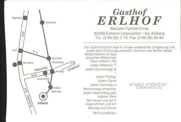 Erlheim Sulzbach-Rosenberg Gasthof Erlhof Teilansicht – Bild 2