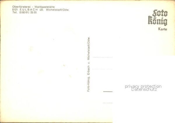 Eulbach Oberförsterei Waldgaststätte – Bild 2