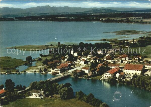 Seebruck Chiemsee Fliegeraufnahme