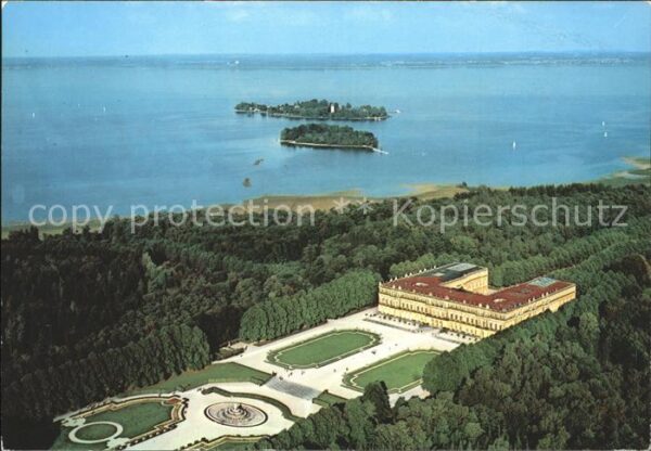 Herrenchiemsee Schloss Herrenchiemsee Fliegeraufnahme