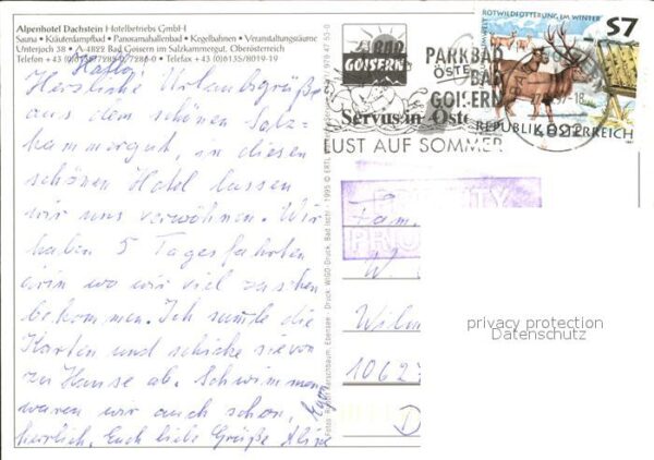 Bad Goisern Salzkammergut Alpenhotel Dachstein Hallenbad Gaststub – Bild 2
