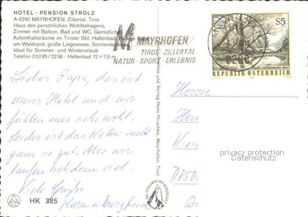 Mayrhofen Zillertal Hotel Pension Strolz – Bild 2