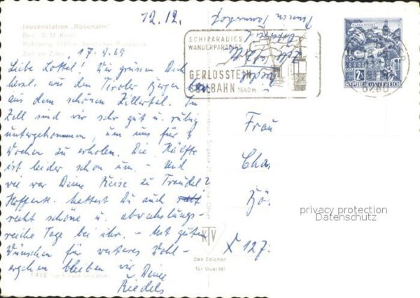 Zell Ziller Tirol Jausenstation Rosenalm Ortsblick Gastra – Bild 2