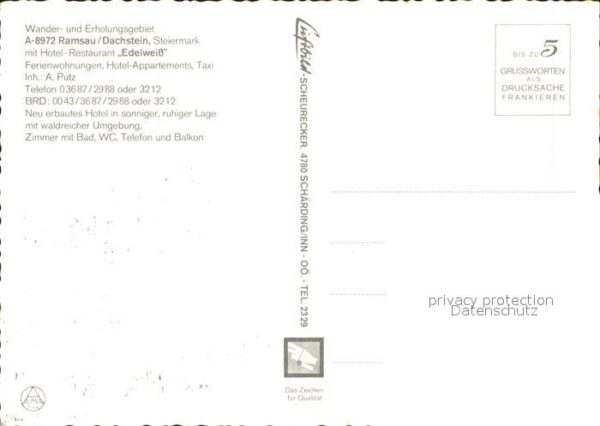 Ramsau Dachstein Steiermark Hotel Restaurant Edelweiss – Bild 2
