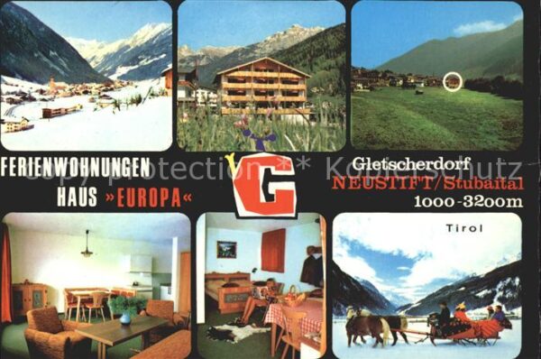 Neustift Stubaital Tirol Stubaier Ferienwohnungen Panorama Pferd