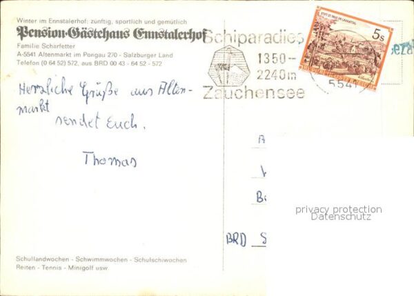 Altenmarkt Pongau Pension Gästehaus Ennstalerhof – Bild 2