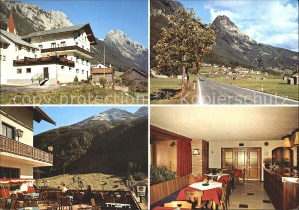 Schnann Alpengasthof Traube Terrasse Strassenpa