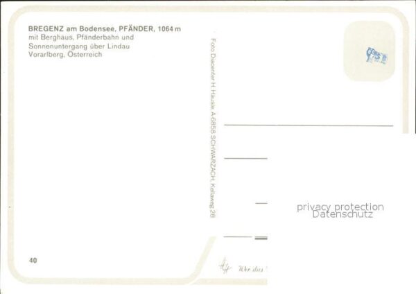Bregenz Vorarlberg Berghaus Pfänder Terrasse Bodensee – Bild 2