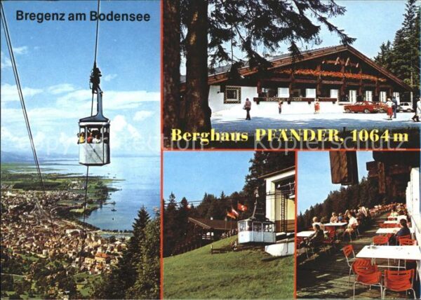 Bregenz Vorarlberg am Bodensee mit Pfänderbahn