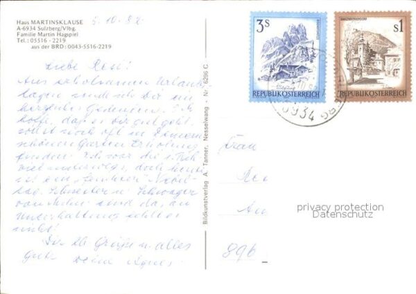 Sulzburg Bregenz Vorarlberg Haus Martinsklause Gastraum Alpensicht – Bild 2