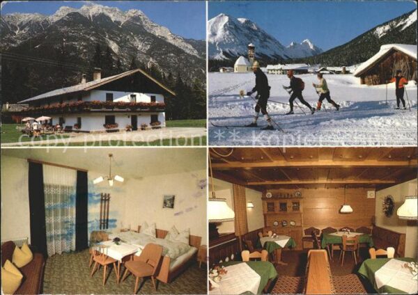 Leutasch Pension Waldruh Gastraum Zimmer Langlau