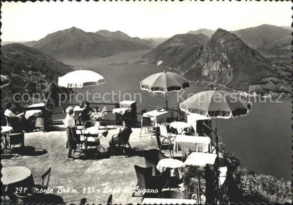 Lago di Lugano TI mit Monte Bre Kulm Terrasse