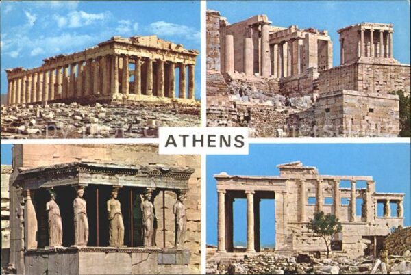 Athenes Athen Akropolis Parthenon Caryatides Tempel R