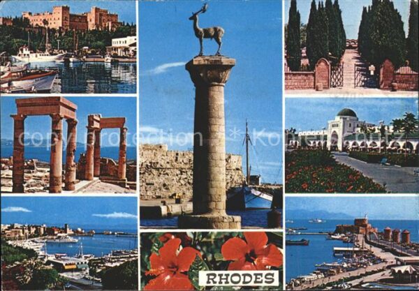 Rhodos Rhodes Aegaeis Ritterpalast Tempel Ruine Antike Hafen