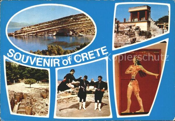 Crete Kreta Küste Palast von Knossos Antike Wandmal