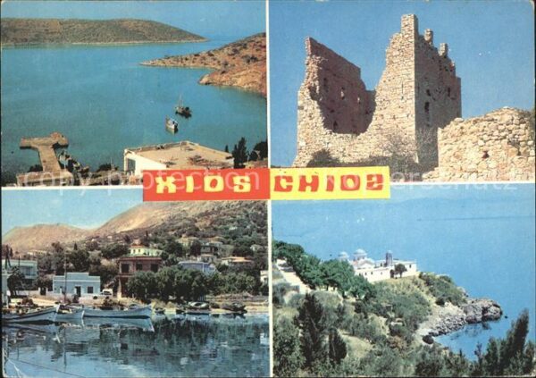 Chios Panorama Hafen Ruine